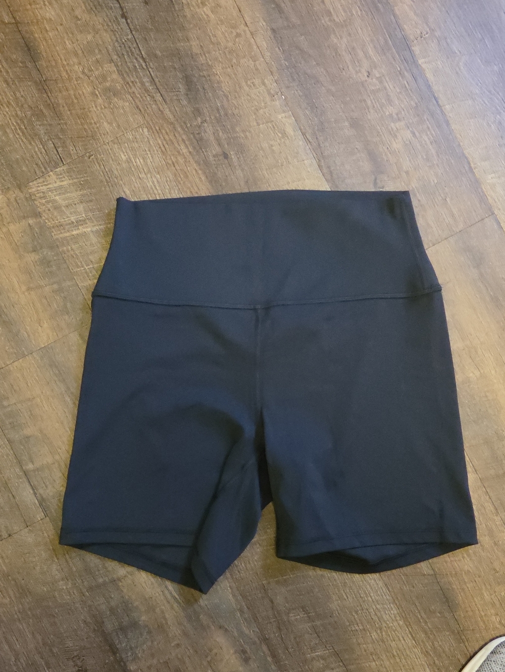 CRZ YOGA Black High-Waist Performance Shorts